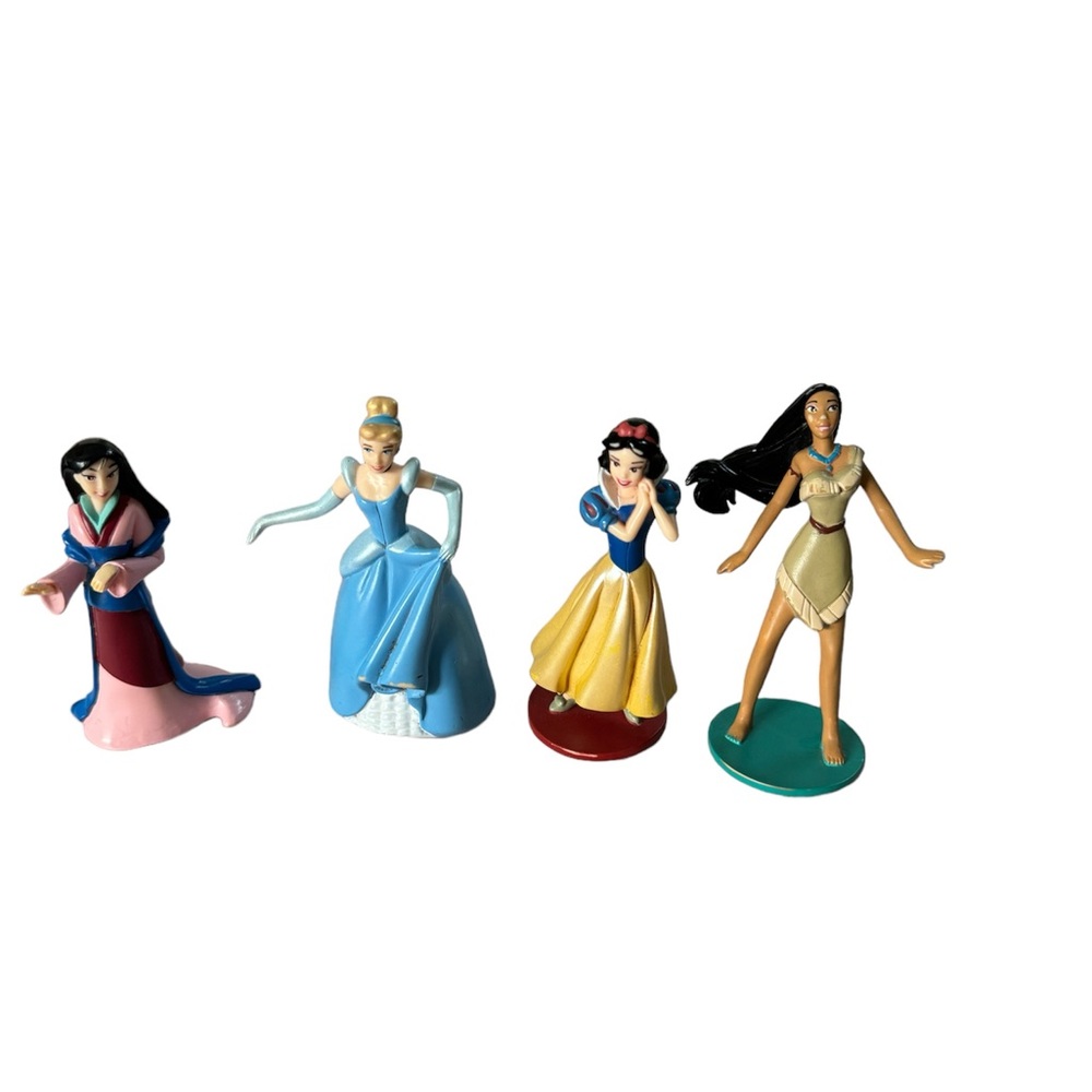 Lot of 4 Disney Princess PVC Figurines Cake Toppers Collectible Figures 4 Inches